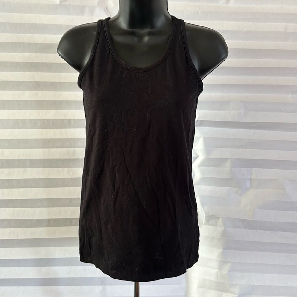 Old Navy Girls Black Fitted Tank Top Size XL (14-16) Sleeveless Cotton Blend